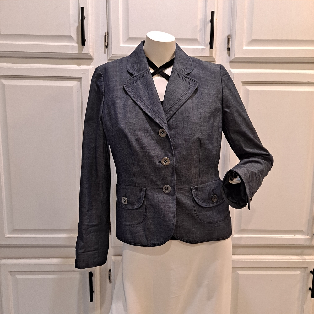 Loft Dark Blue Gray Button Down Tailored Blazer J… - image 1